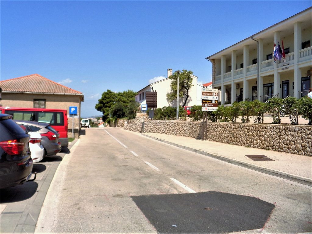 Stone houses in the centre of Kolan, island of Pag